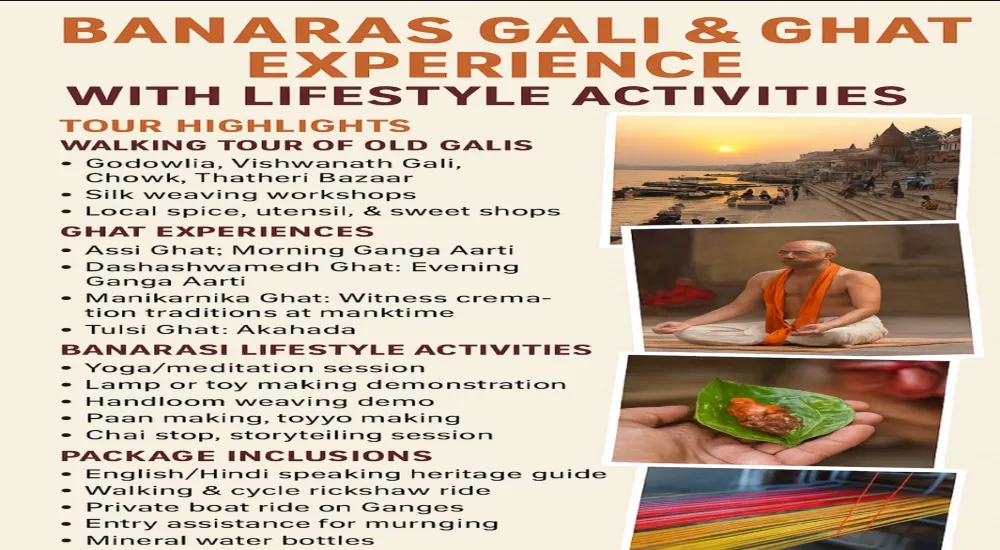 Banaras Gali &amp; Ghat Experience with Lifestyle Activities